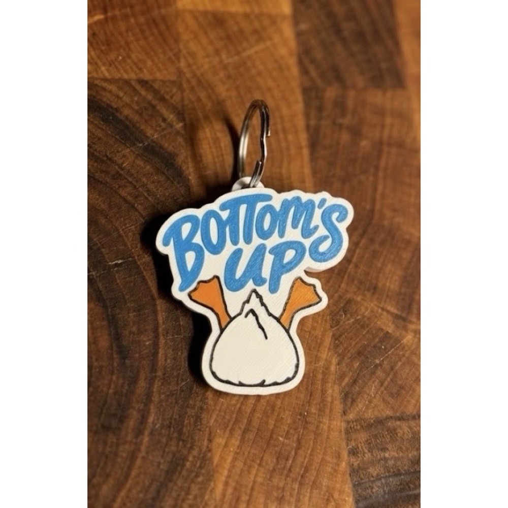 Goose Butt "Bottom's Up" Can Pop Top Keychain Nail Saver 3D Print
